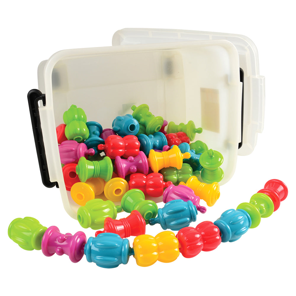 Snap Beads for Sorting & Learning | 48 pcs Storage Tub, Ages 12+ Months ...