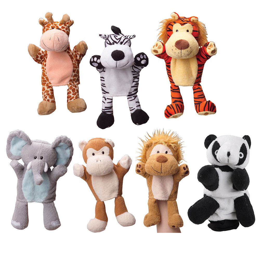 7 Piece Set of Jungle Animal Puppets