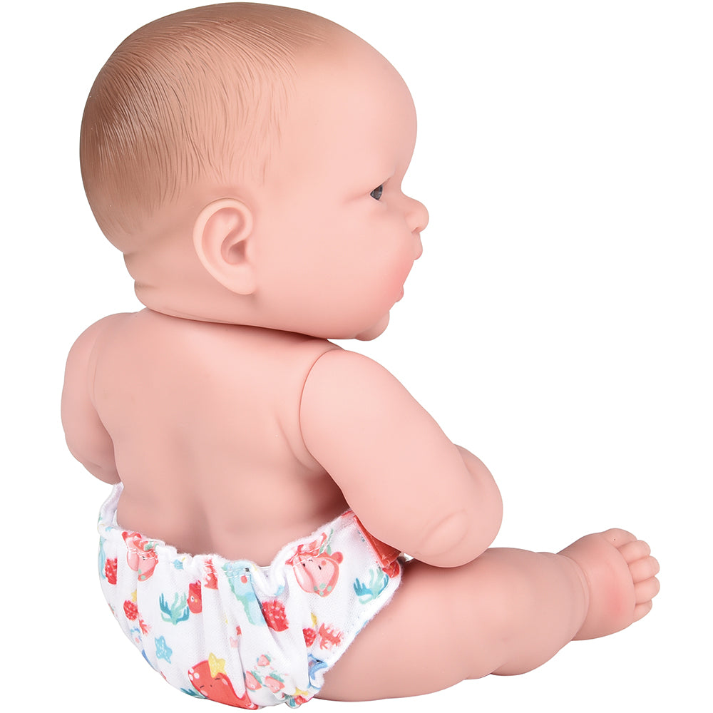 Back View of Huggable 14" Caucasian Baby Doll 