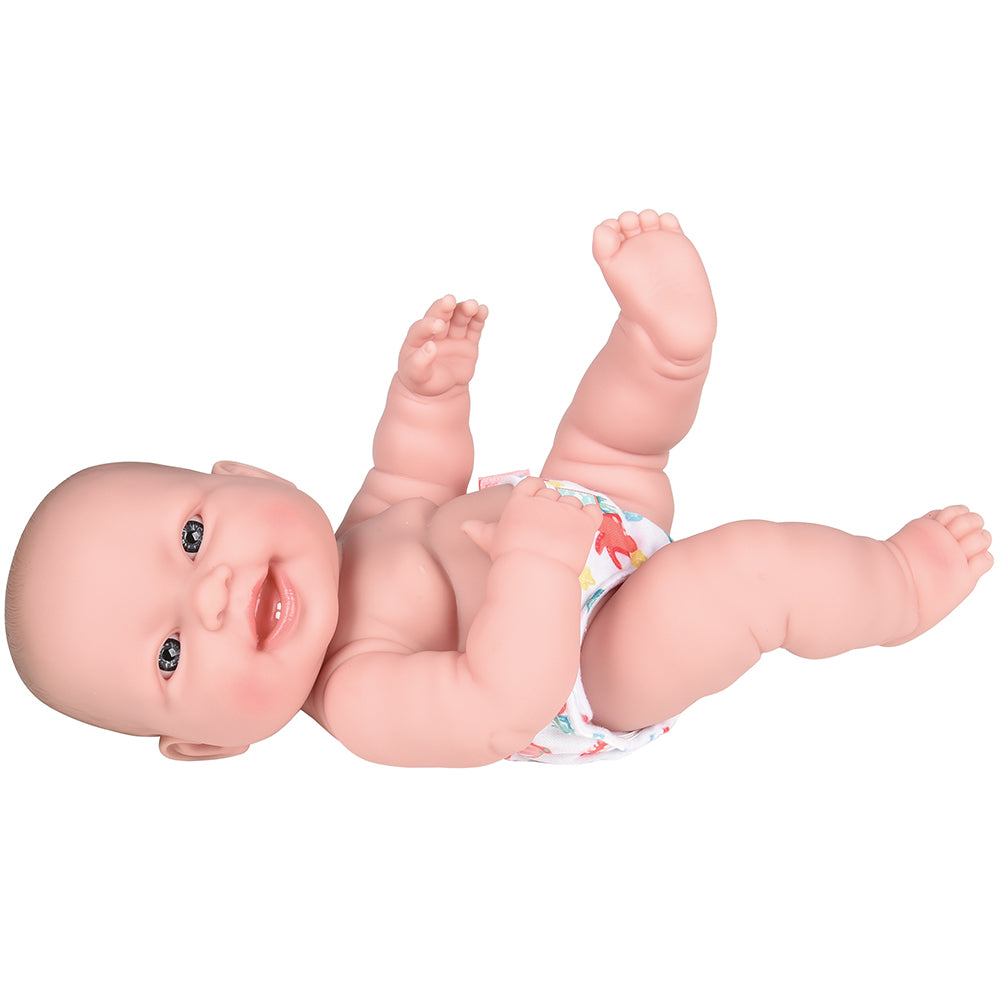 Huggable 14" Caucasian Baby Doll | Soft Vinyl with Detailed Features & Removable Diaper