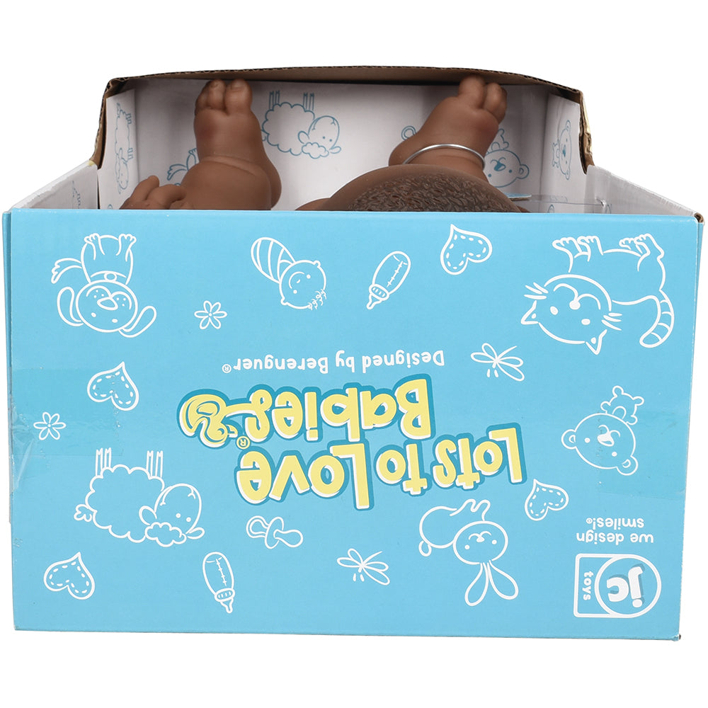 Top View of Huggable 14" African American Baby Doll Packaging