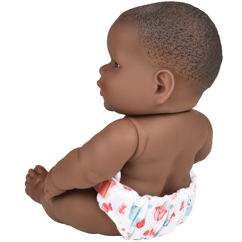 Back View of Huggable 14" African American Baby Doll 