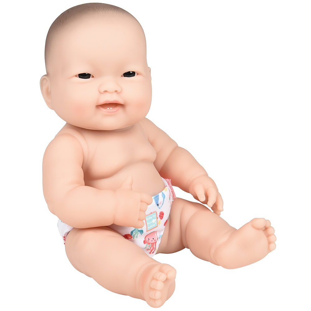 Huggable 14" Asian Baby Doll | Soft Vinyl with Detailed Features