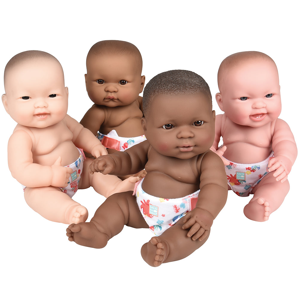 14" Diverse Huggable Baby Dolls for Toddlers | Set of 4 | Soft Vinyl with Remova DBB-05
