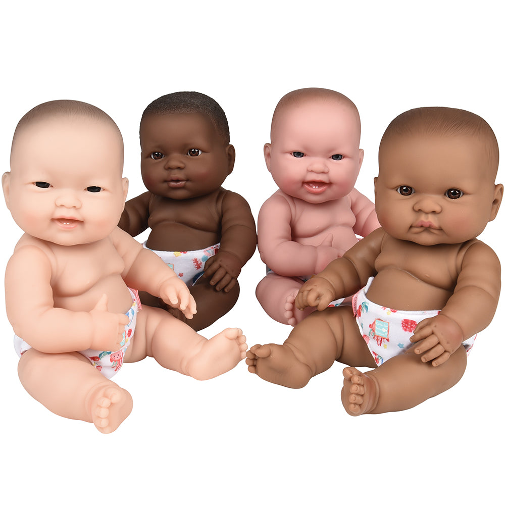 14" Huggable Multicultural Baby Dolls | Set of 4 with Detailed Features