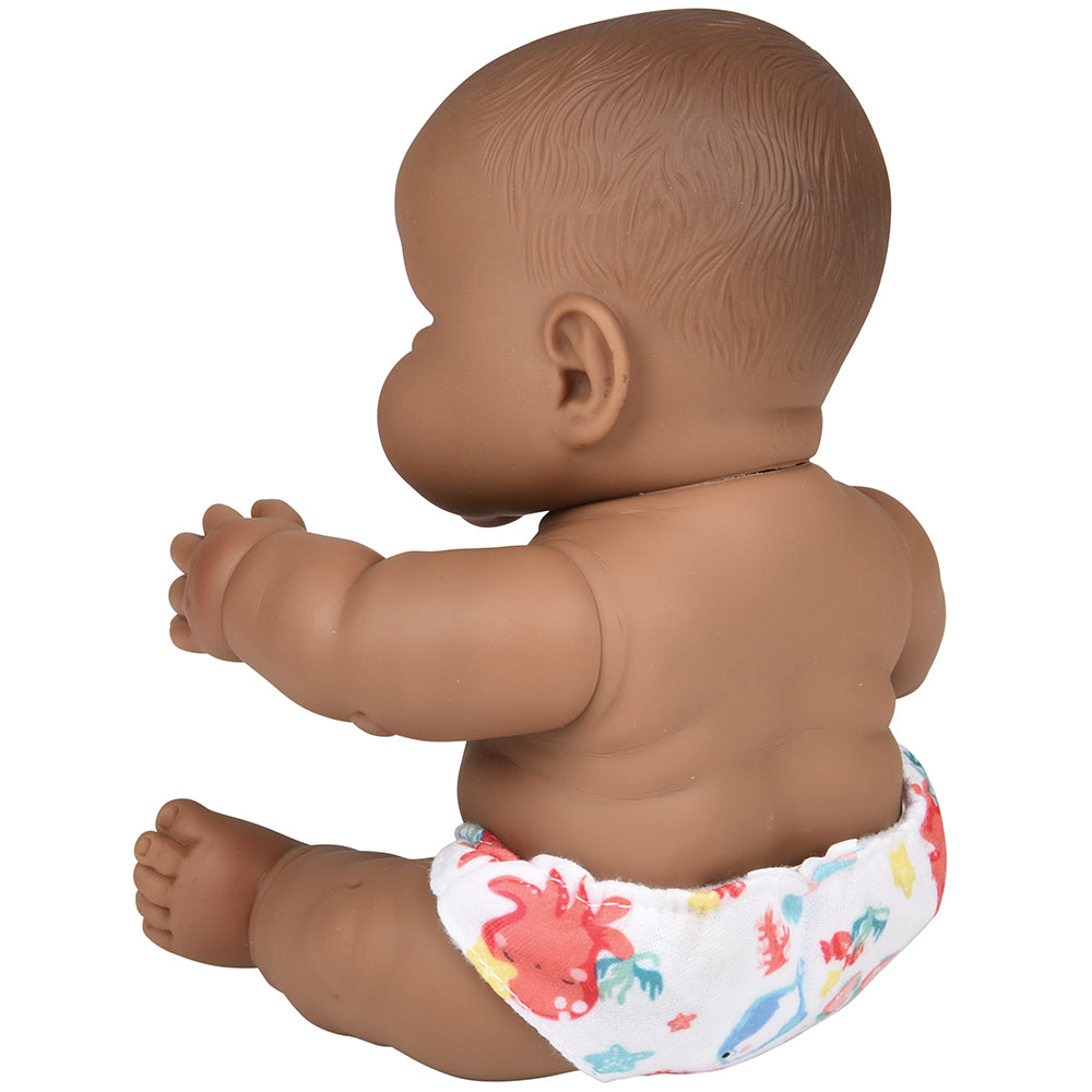 Back View of Huggable 10" Hispanic Baby Doll 