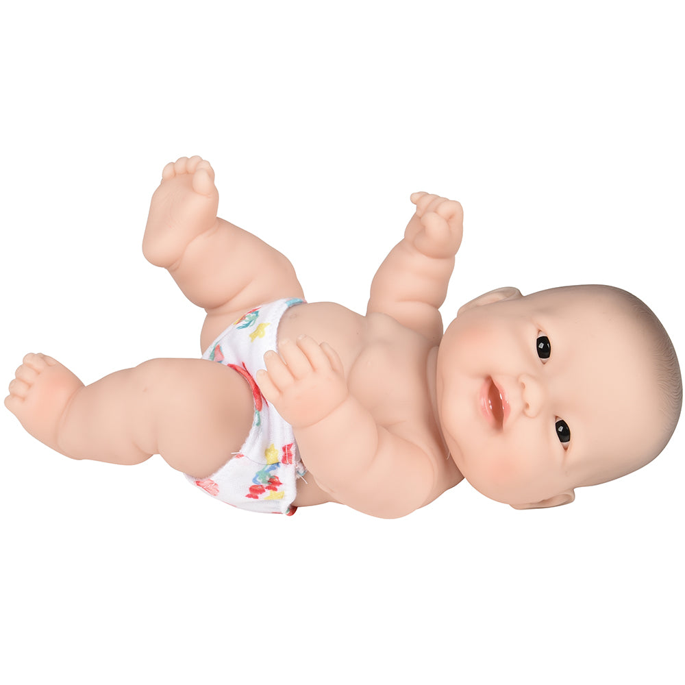 Huggable 10" Asian Baby Doll | Soft Vinyl with Detailed Features & Removable Diaper