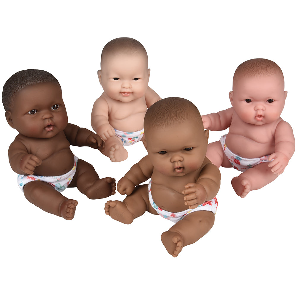 10" Huggable Multicultural Baby Dolls | Set of 4 with Realistic Details