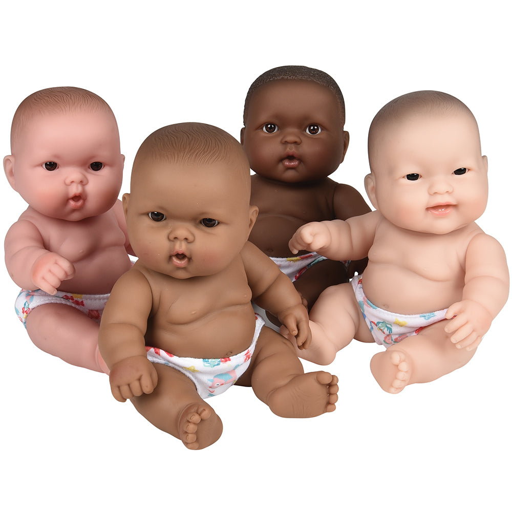 10" Huggable Multicultural Baby Dolls | Set of 4 with Realistic Details