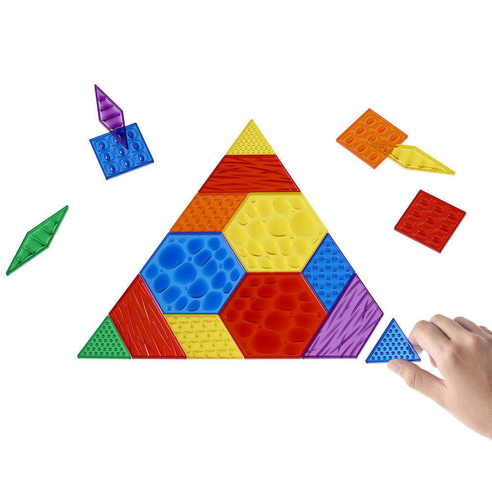 Building Shapes with Translucent Sensory Pattern Blocks