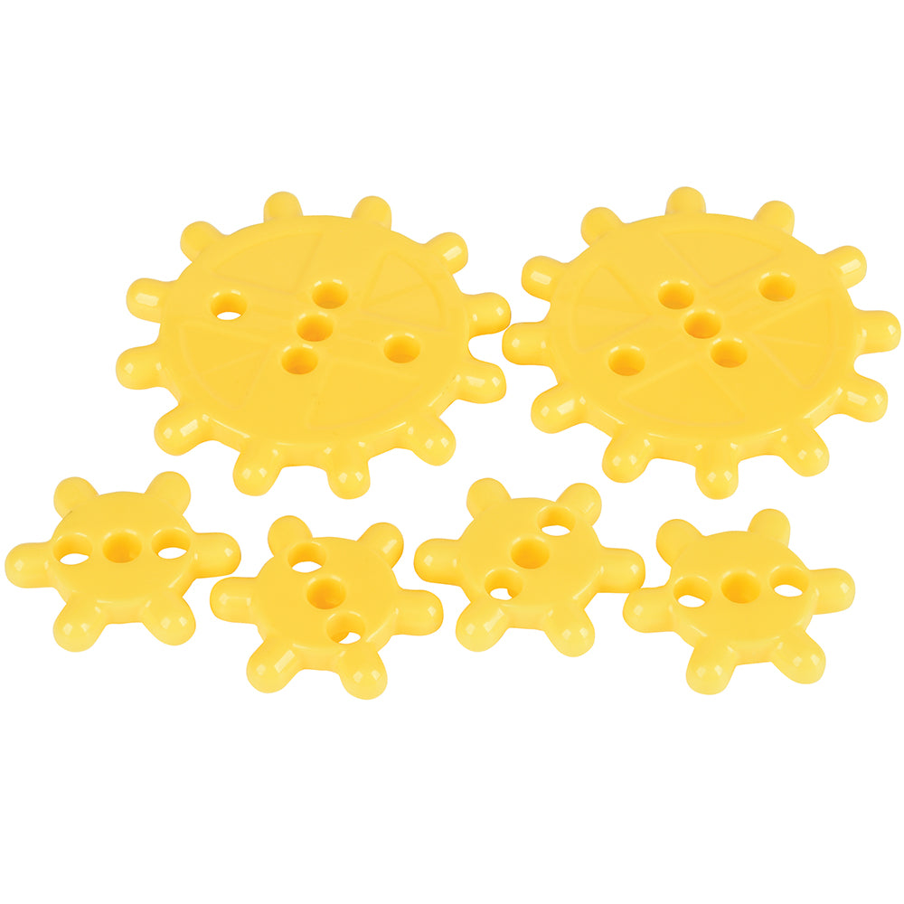 Set of Plastic Yellow Gears