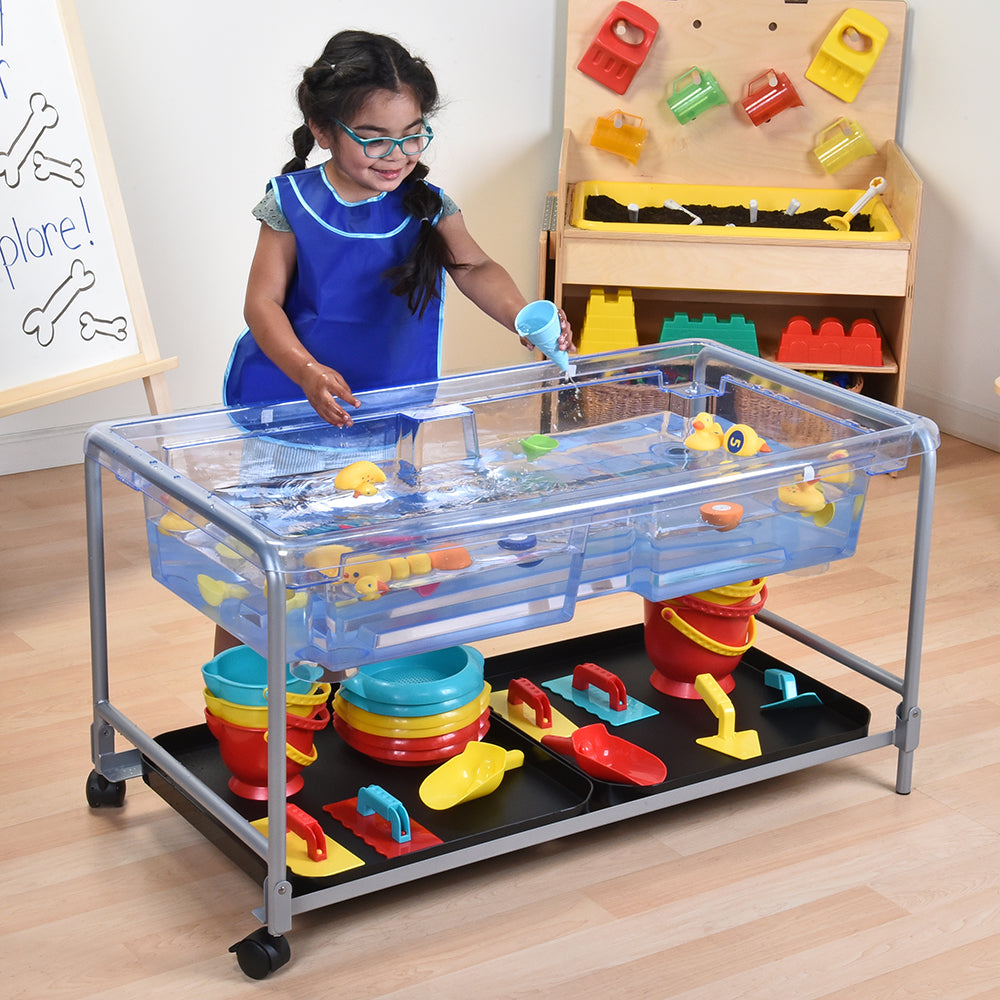 Scooping Water During Sensory Play