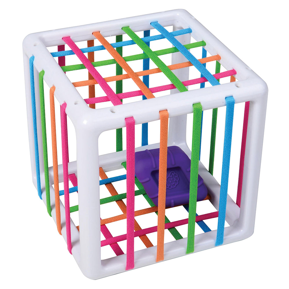 Sensory Shape-Sorting Cube with One Piece Inside