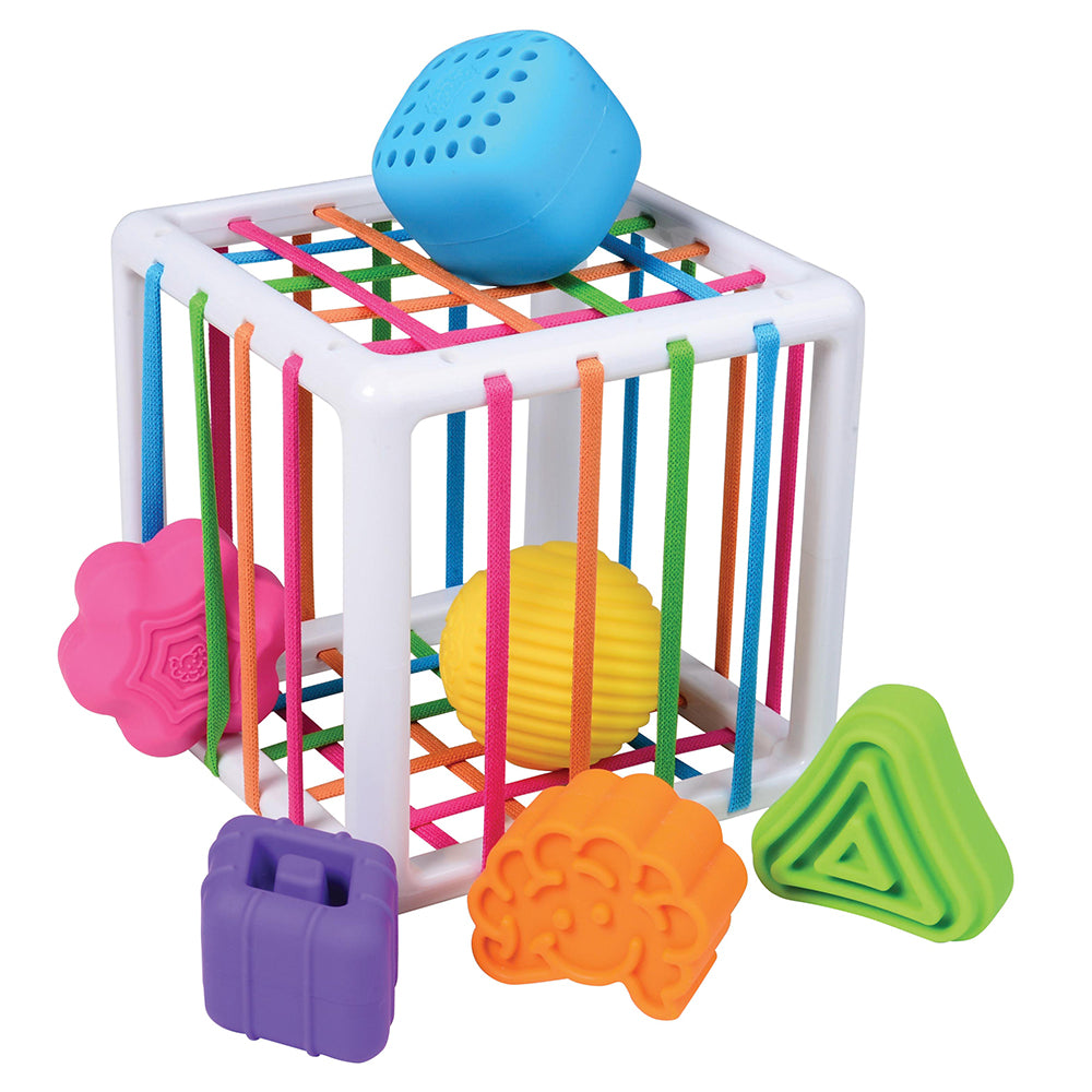 Inny Binny | Sensory Shape-Sorting Cube by Fat Brain Toys