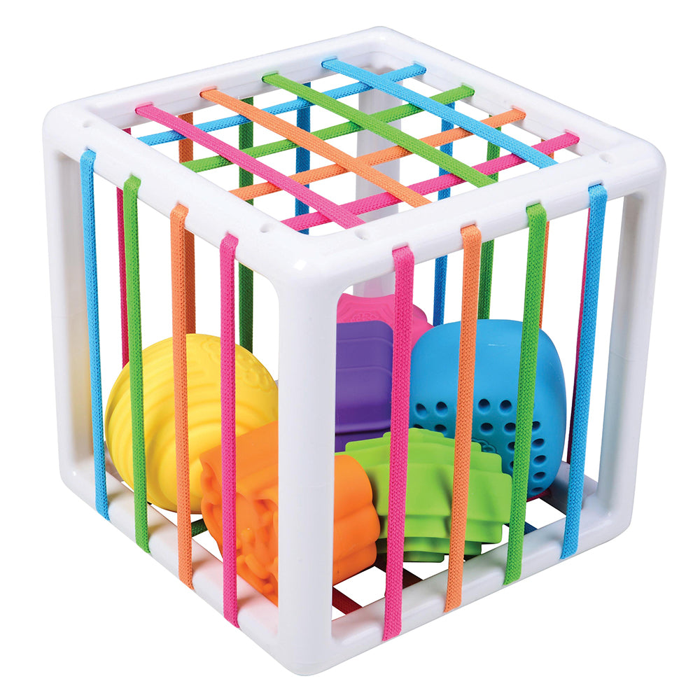 Inny Binny | Sensory Shape-Sorting Cube by Fat Brain Toys