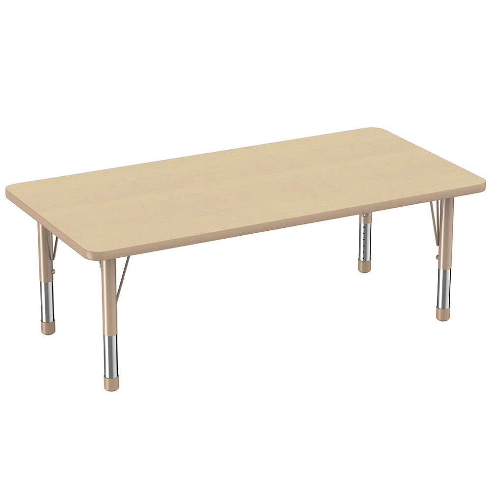 30x60 Maple Adjustable Activity Table for Kids | Durable, Easy-Clean Classroom T FDP-3060M
