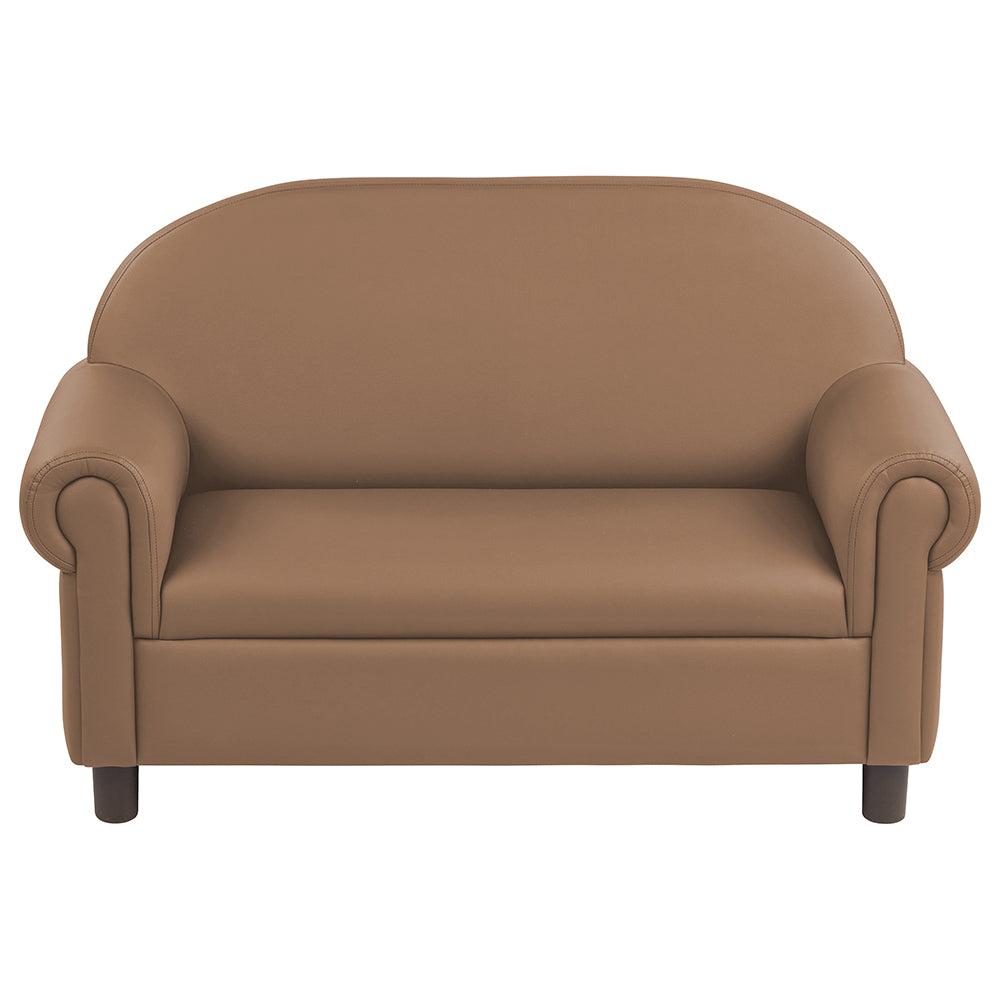 Little Lux Chocolate Preschool Sofa | Adjustable Faux Leather Kids' Couch