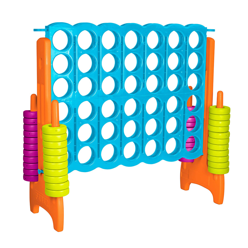 Colorful game board with pegs on a white background