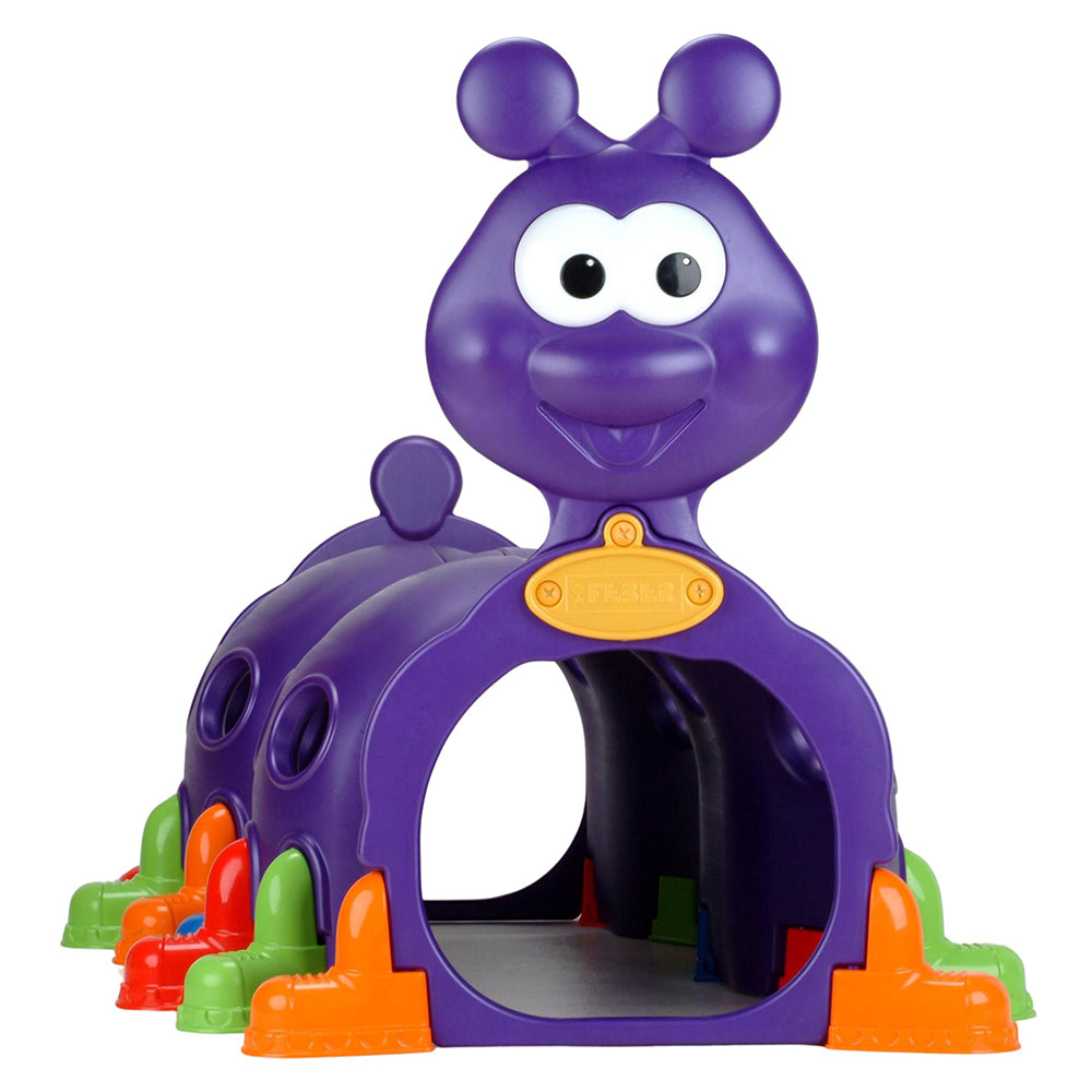 Purple toy caterpillar with a white background
