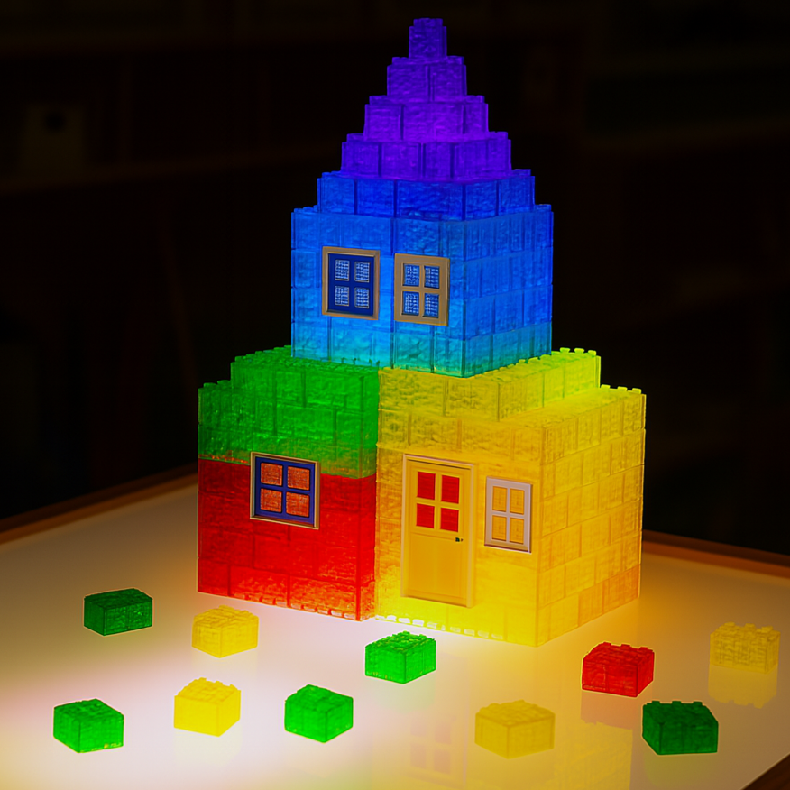 Standard Size Transparent Building Bricks