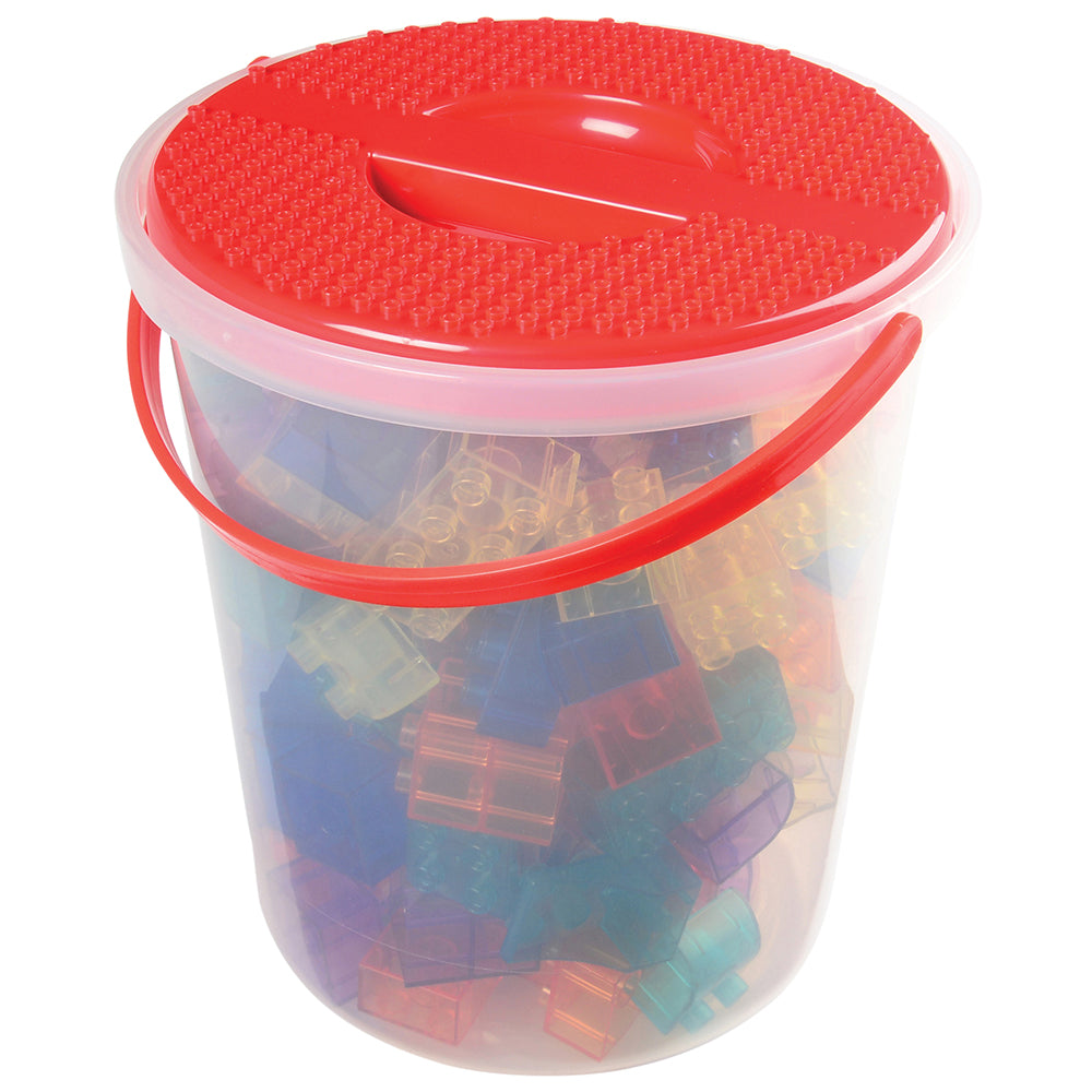 Reusable Storage Bucket for Transparent Building Bricks