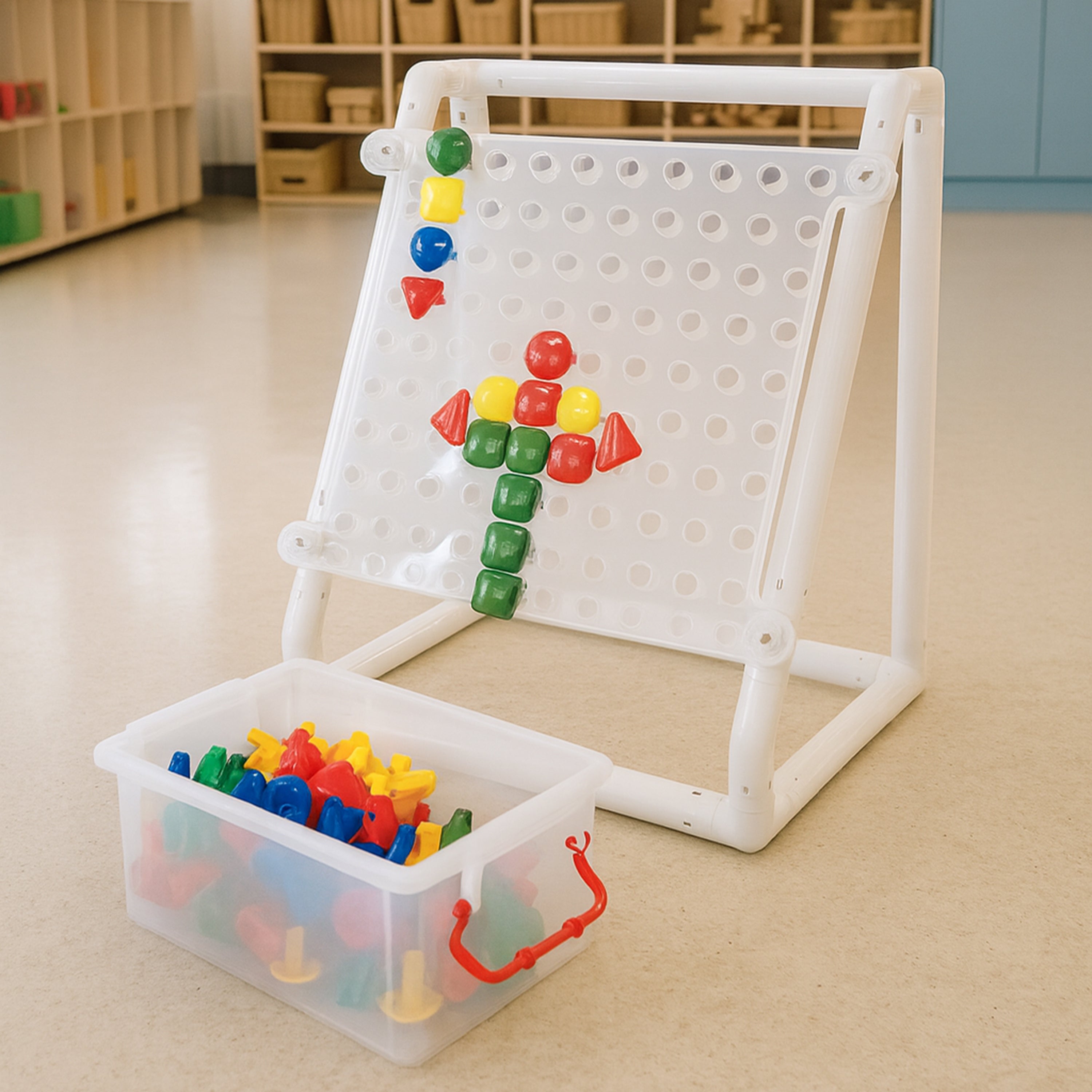 STEM Mega Pegboard Set | 100 Jumbo Pegs with Stand for Sorting, Patterns & Fine Motor Skills