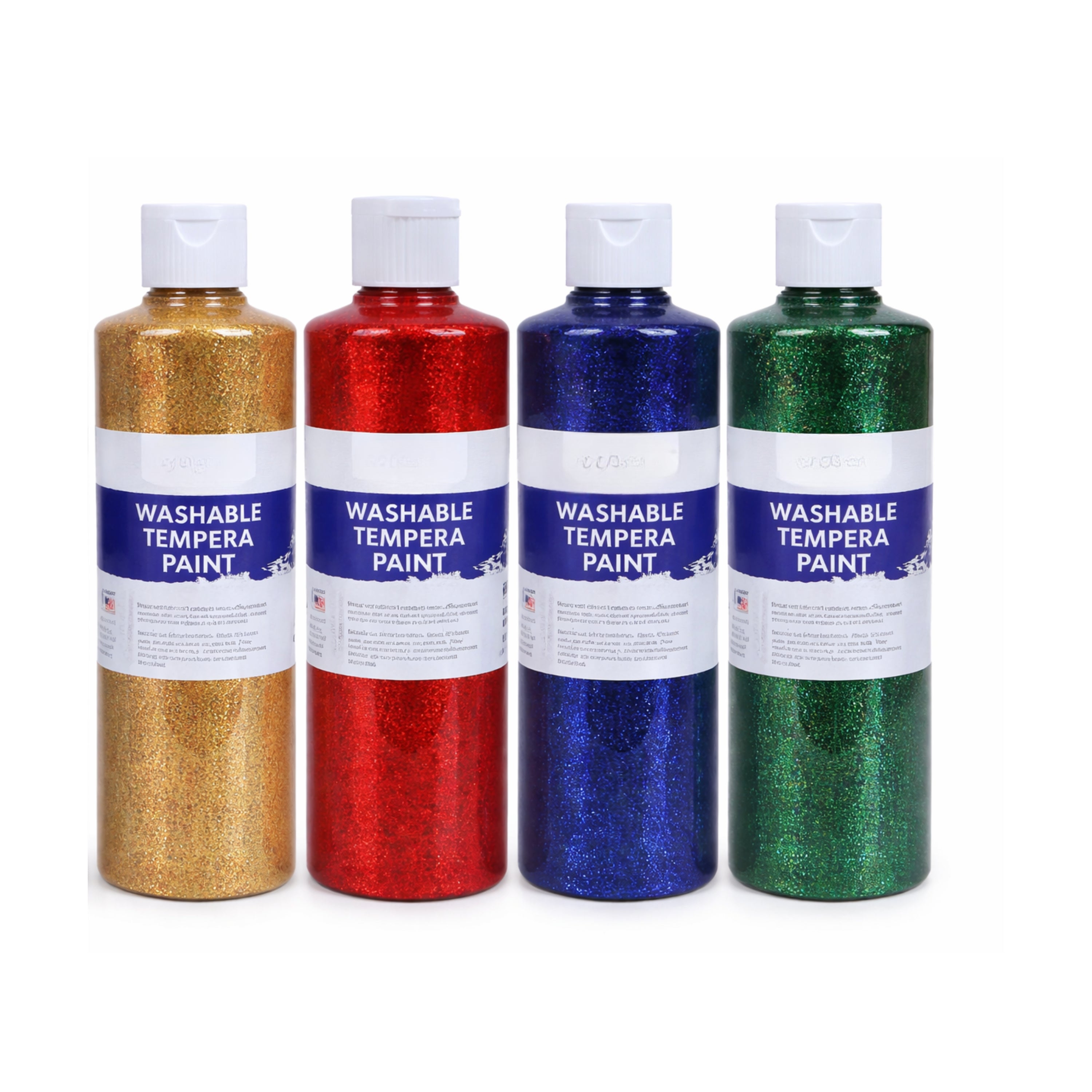 Glitter Washable Tempera Paint – 16 oz - Set of 4
