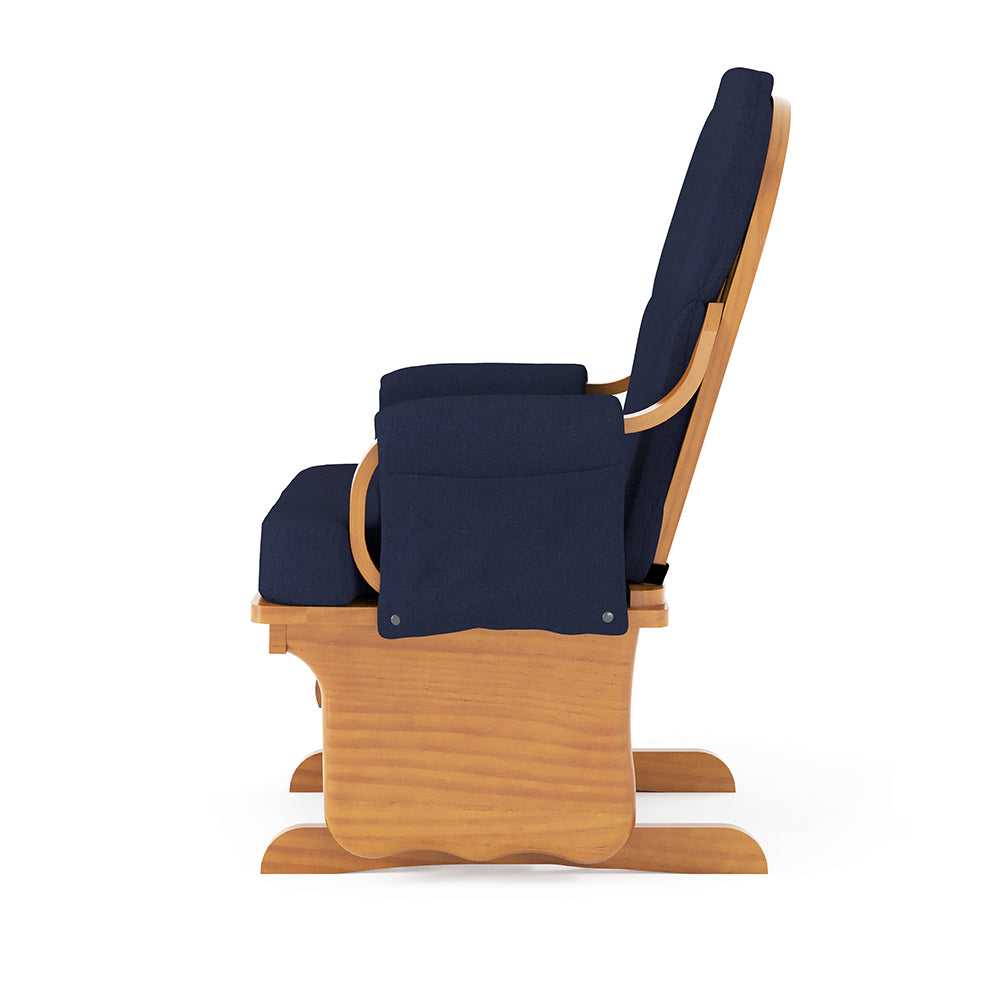Side View of Standard Size Wooden Glider Rocker