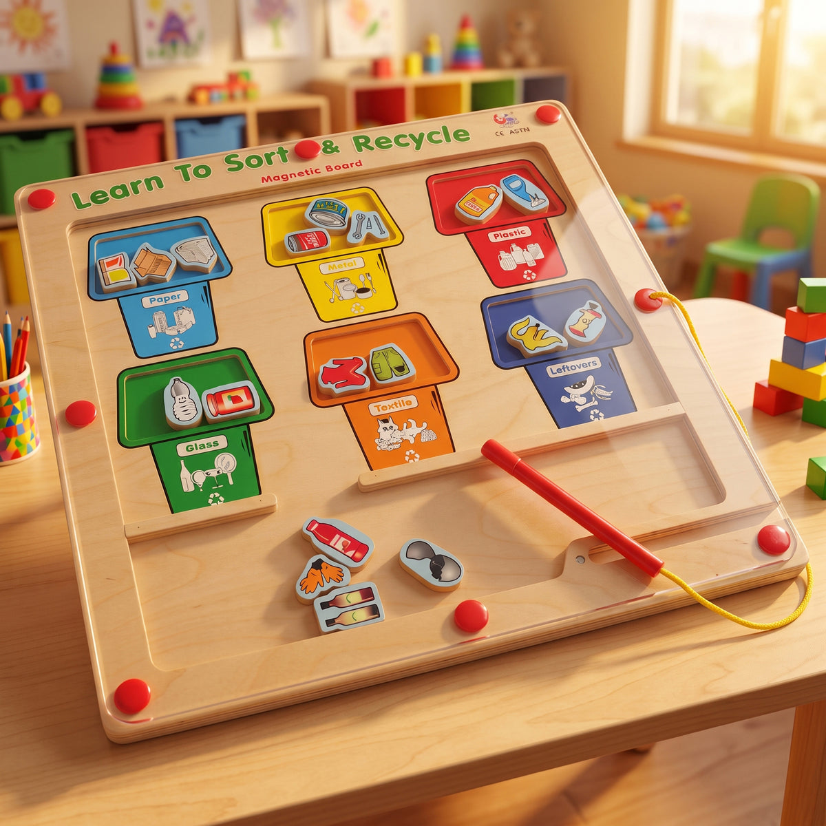 Recycle & Sort Magnetic Game | Learn About Materials Through Play