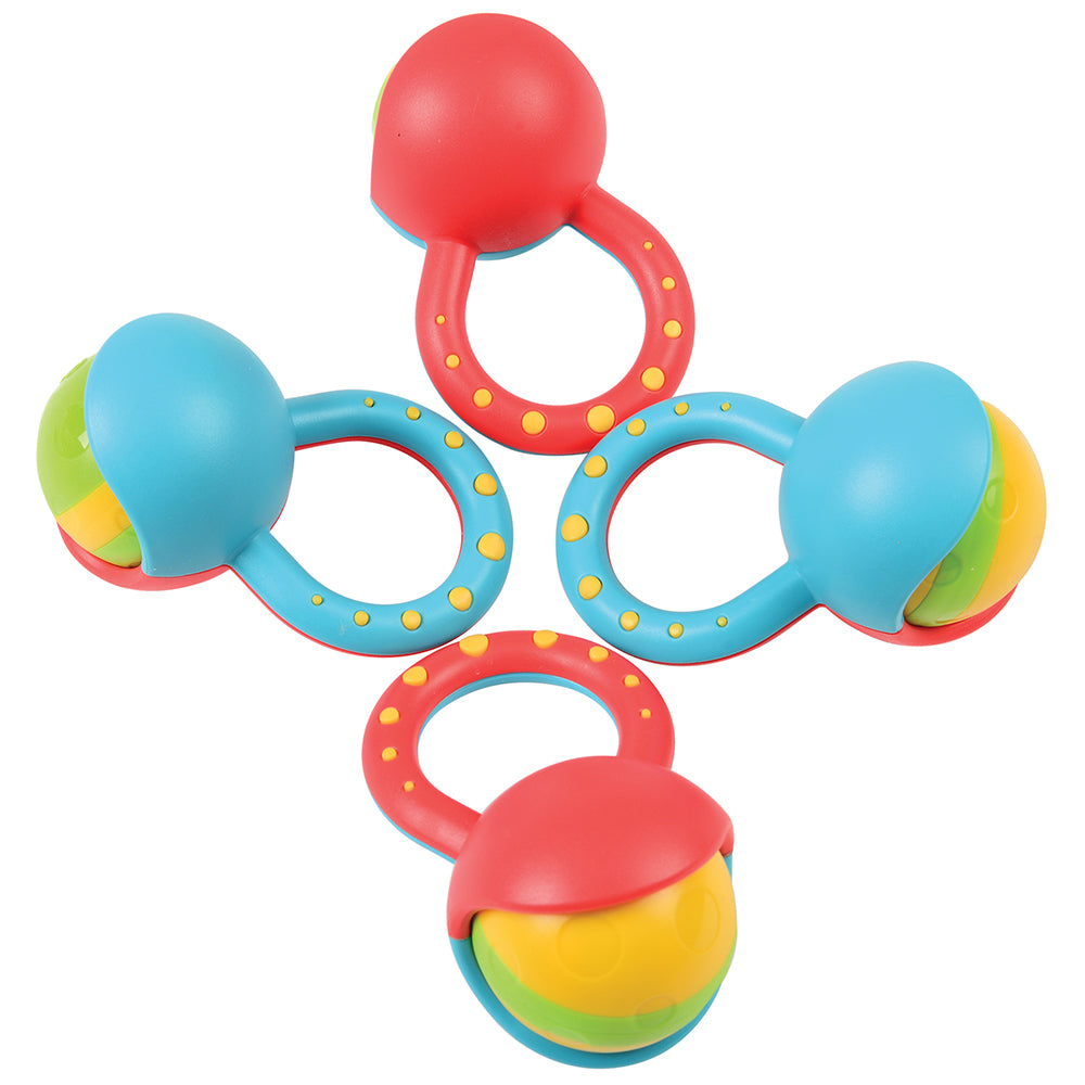 Double Sided Easy-To Grip Roller Ball Rattles