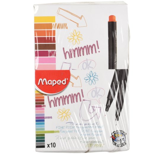 Maped Graph’Peps Fine Tip Markers - Set of 10