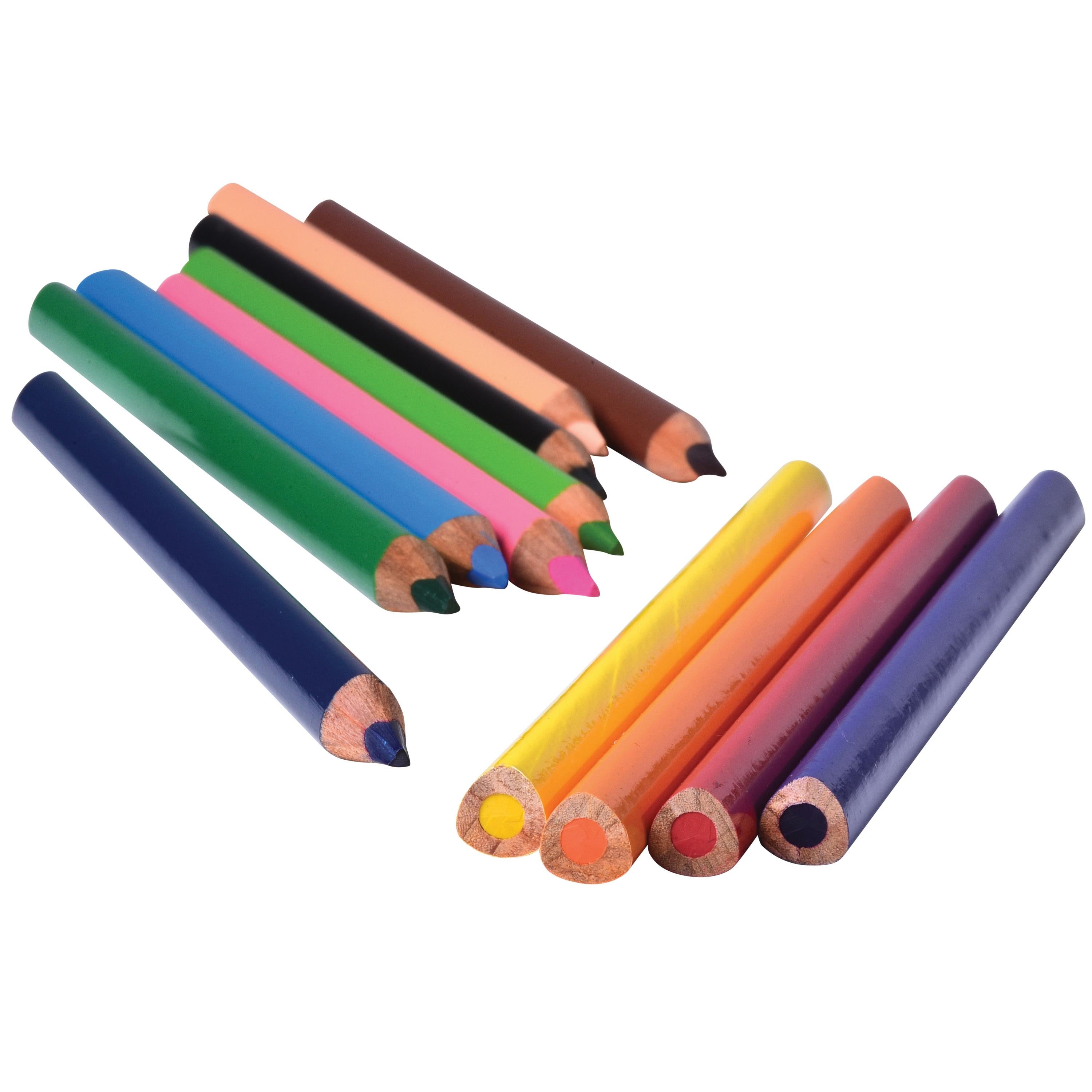 Set of colorful pencils on a white background