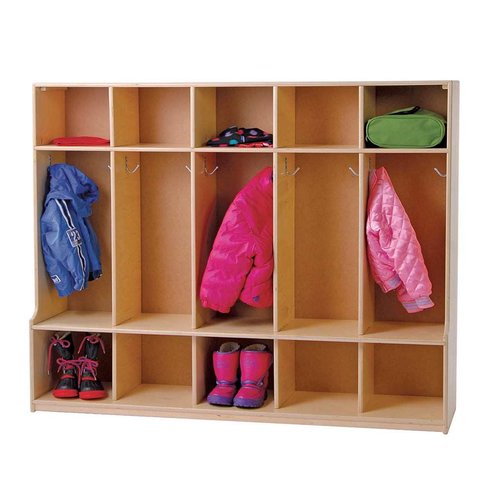 Birch Locker Unit | Durable 5-Compartment Classroom Storage for Up To 10 Students