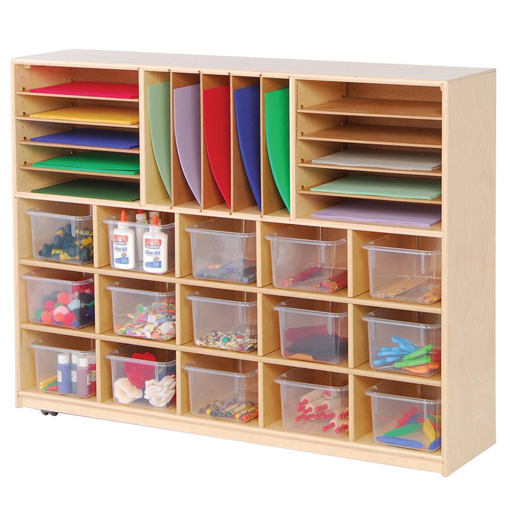 Deep Multi-Function Tall Storage for the Classroom