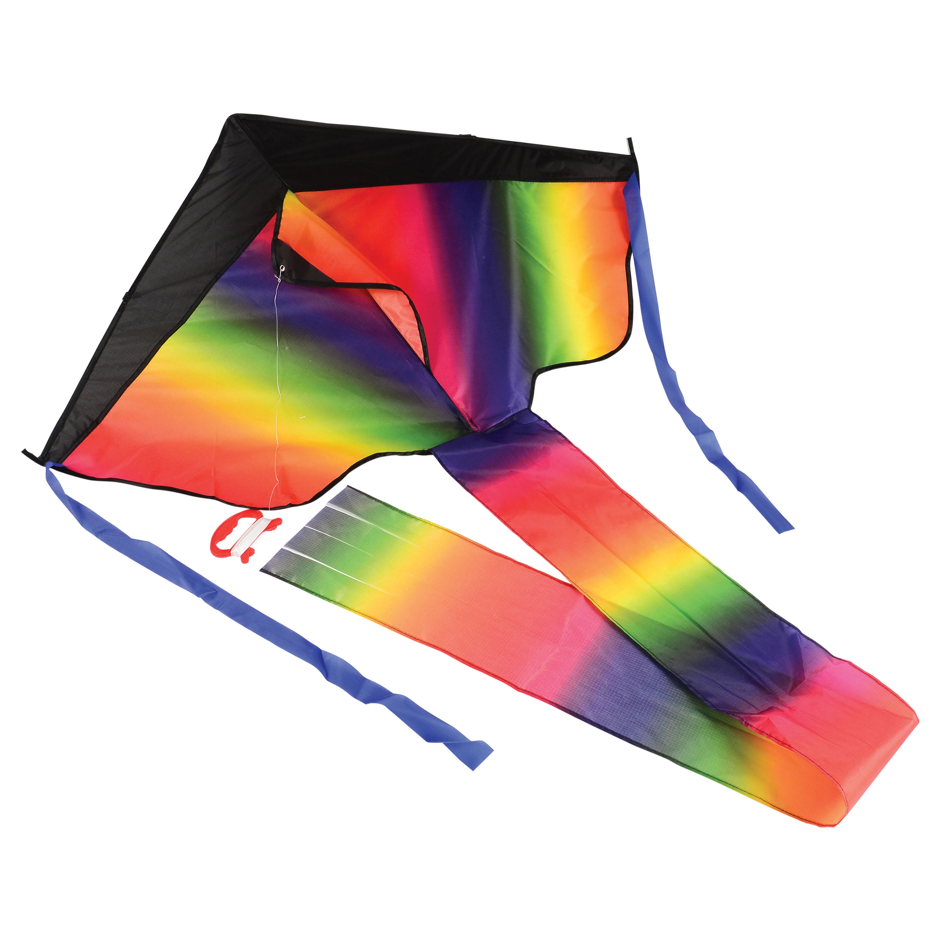 Rainbow Dragon Tail Kite | Easy-Fly Nylon Kite with 41" Wingspan