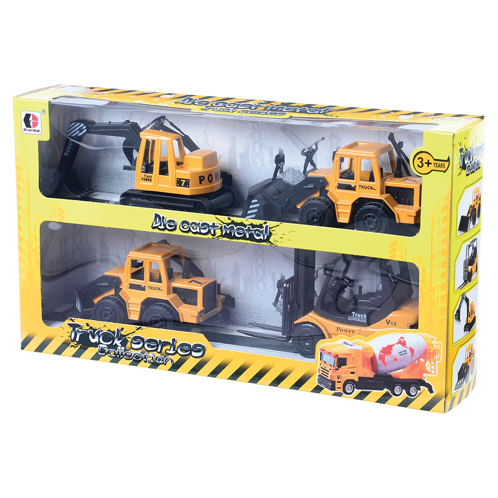 CP Toys Heavy Duty Die Cast 4 Pc. Construction Vehicles