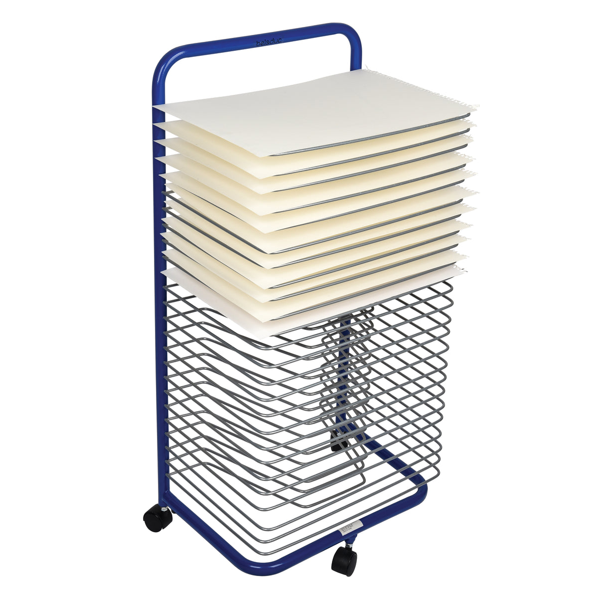 Mobile Drying Rack for Classrooms | 24 Wire Shelves, Rolling Design for ...