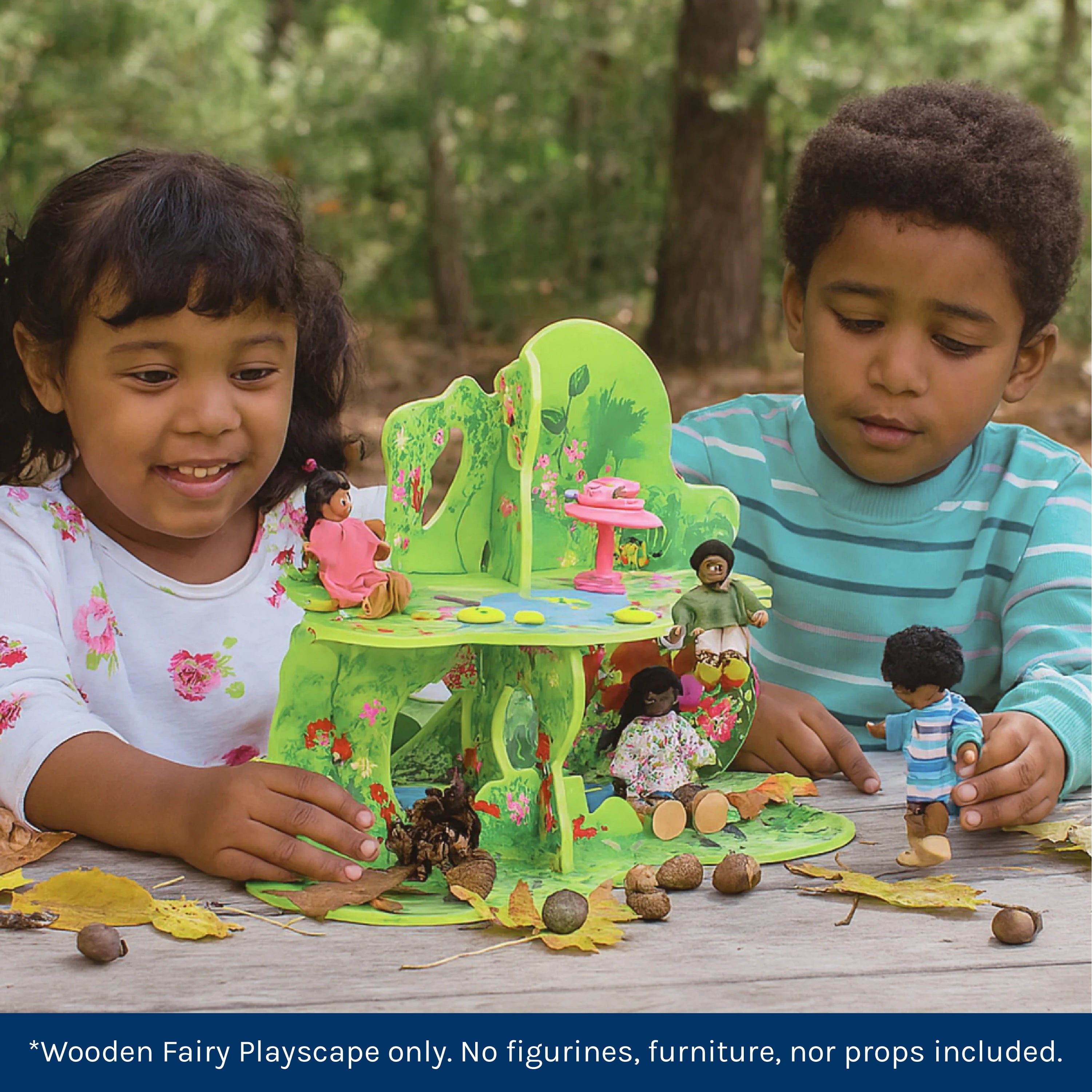 Wooden Small World Forest 3D Playscape – A Whimsical Setting for Preschool Storytelling and Exploration