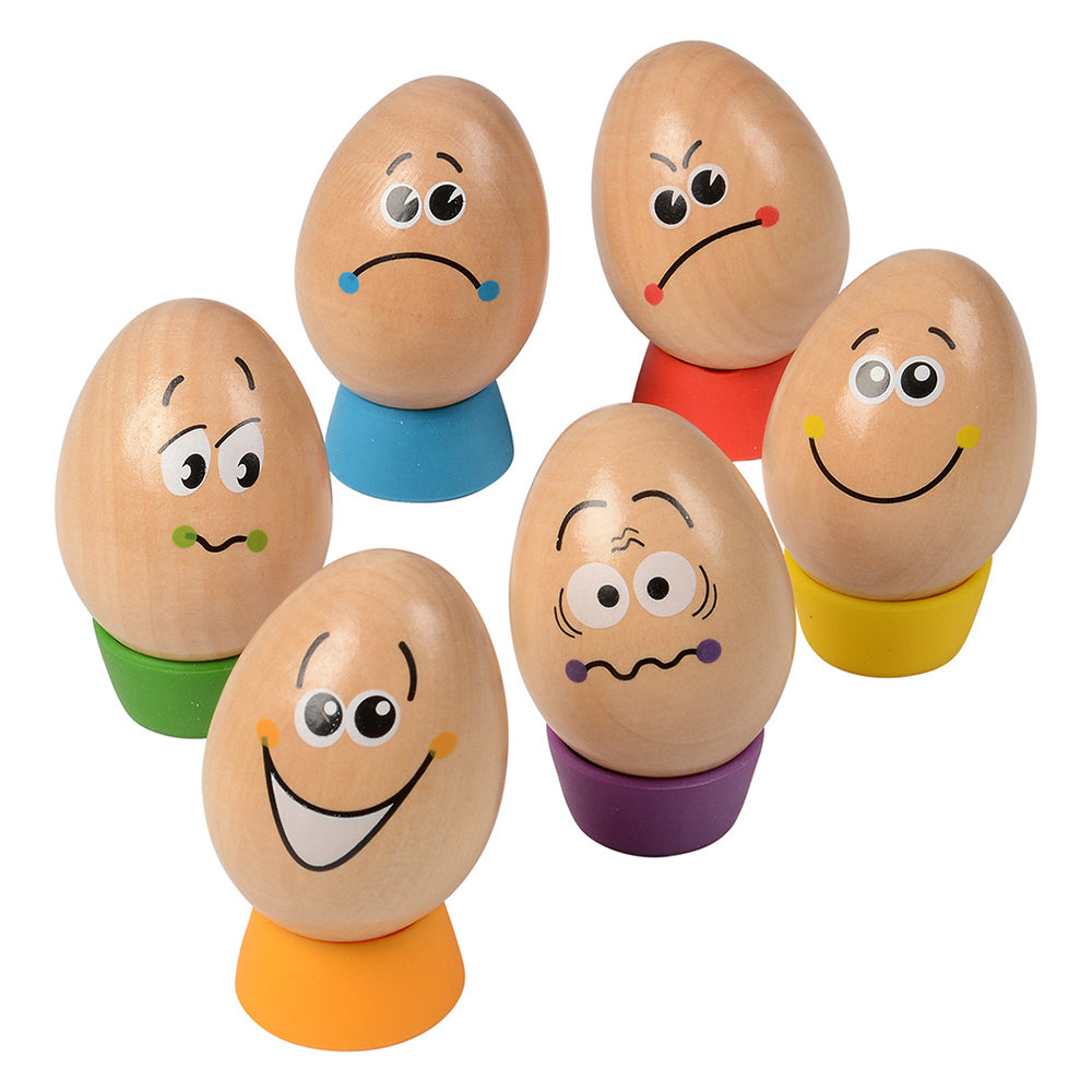 Set of 6 Wooden Eggspressions 