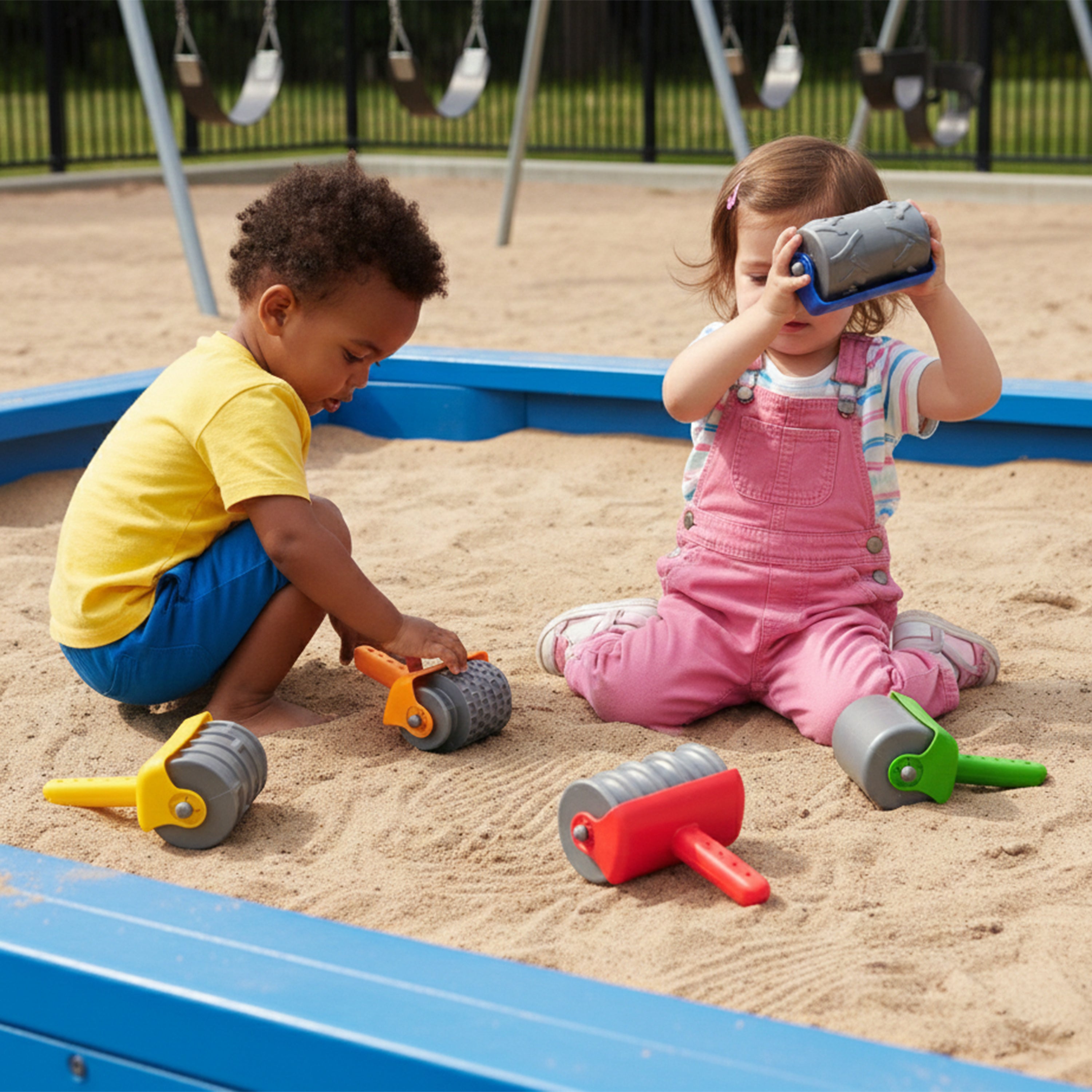 Textured Sand Rollers | Set of 5 Patterned Sensory Tools for Dough & Sand Play