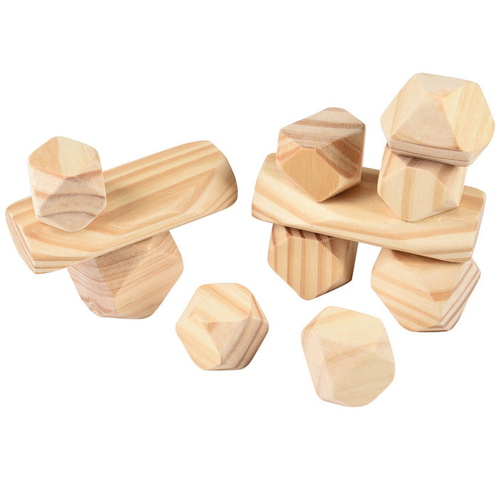 Balancing Block Structures Natural Wooden Balancing Blocks