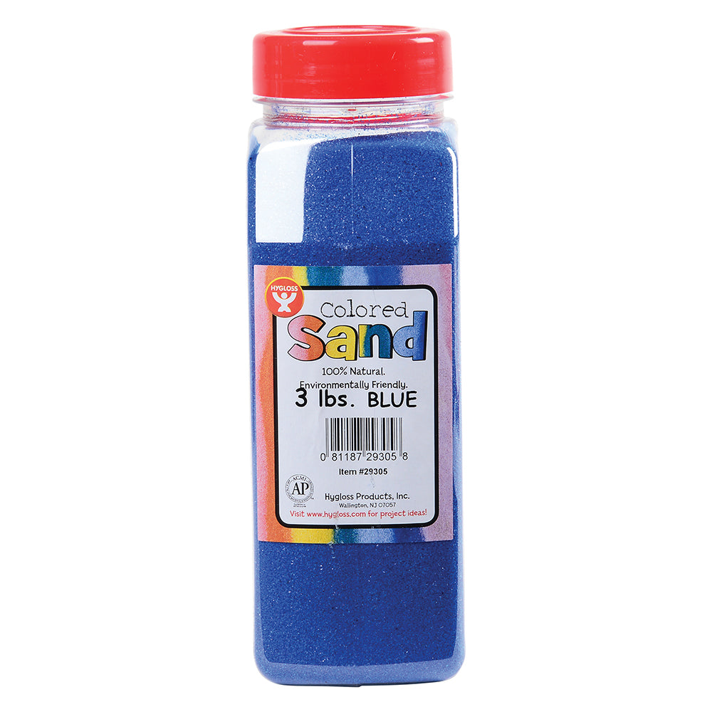 Quality 3 LB Blue Sand for Arts & Crafts | Non-Toxic, Eco-Friendly, Made in the HYG-29305