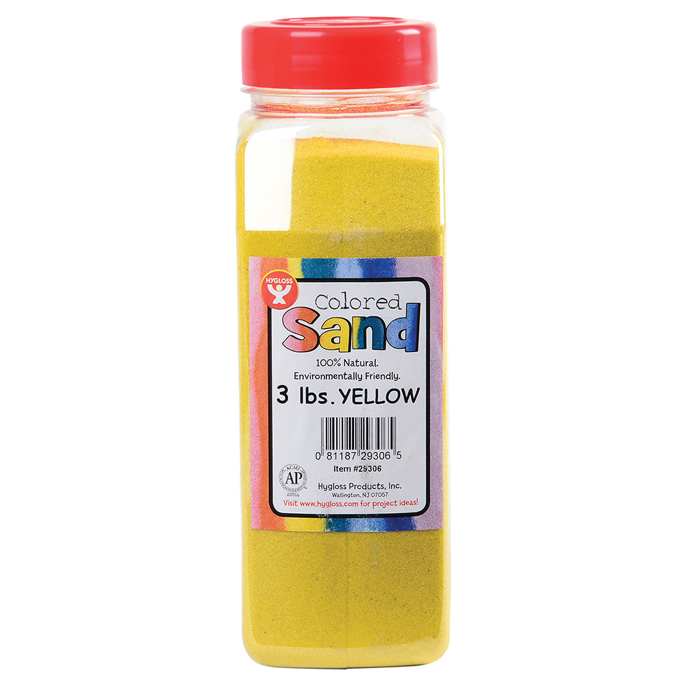 Quality 3 LB Yellow Sand for Arts & Crafts | Non-Toxic, Eco-Friendly, Made in th HYG-29306