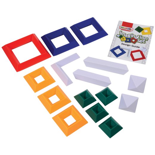 ImagAbility WEDGiTS™ Imagination 15-Piece Geometric Building Block Set