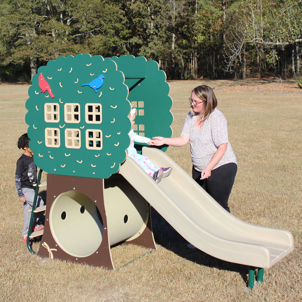 Sliding Fun with Robin's Nest playground Equipment