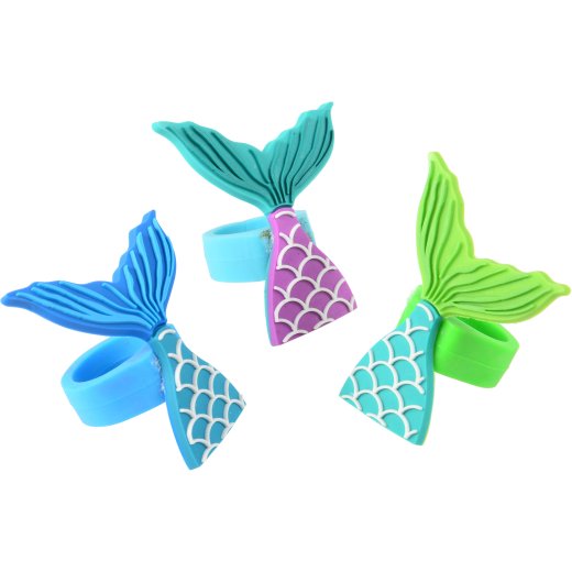 Mermaid Tail Rings – Set of 6