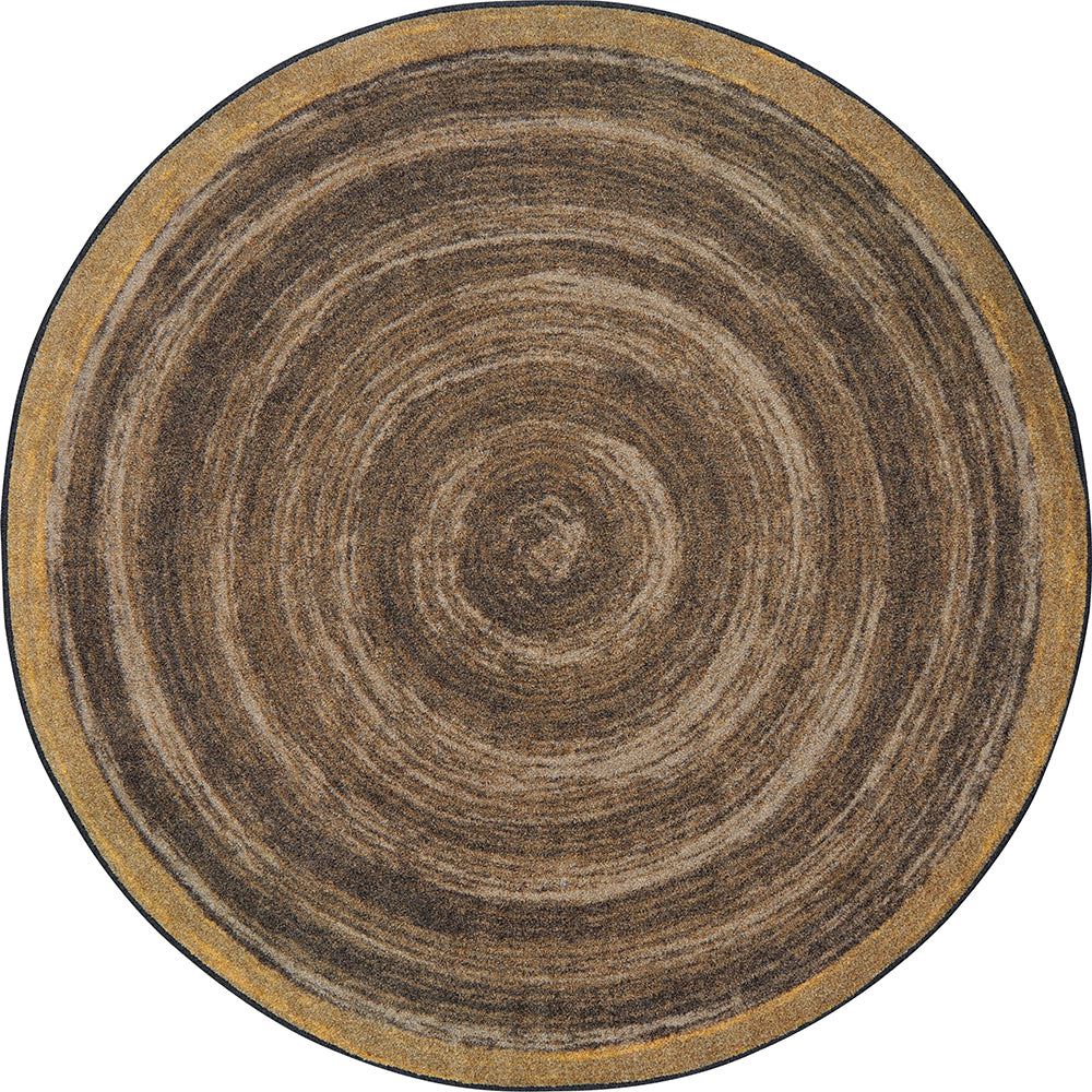 Feeling Natural Walnut Circular Area Rug: Embrace Nature in Your Classroom Space JOY-40DS