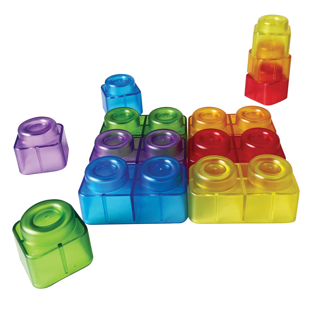 Translucent Soft Blocks | 48-Piece Sensory Building Set for Toddlers ...