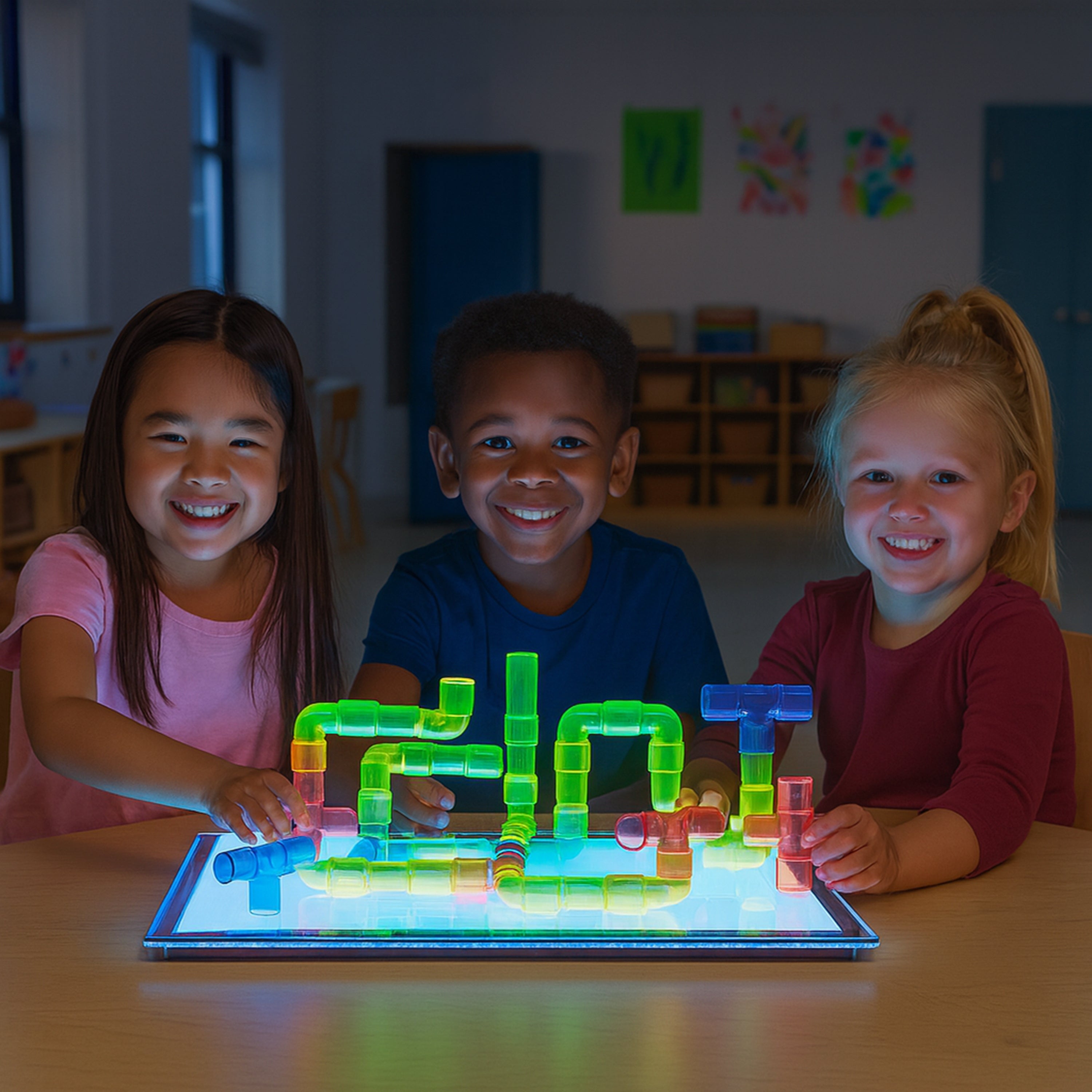 Constructive Playthings Translucent Pipe Builders - 80 PC
