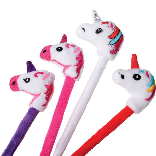 Sensory Soft Plush Unicorn Pen - Set of 12